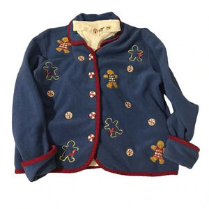 🎄 Vintage Mandal Bay Gingerbread Man Christmas Sweater Women’s S – Festive 🧸